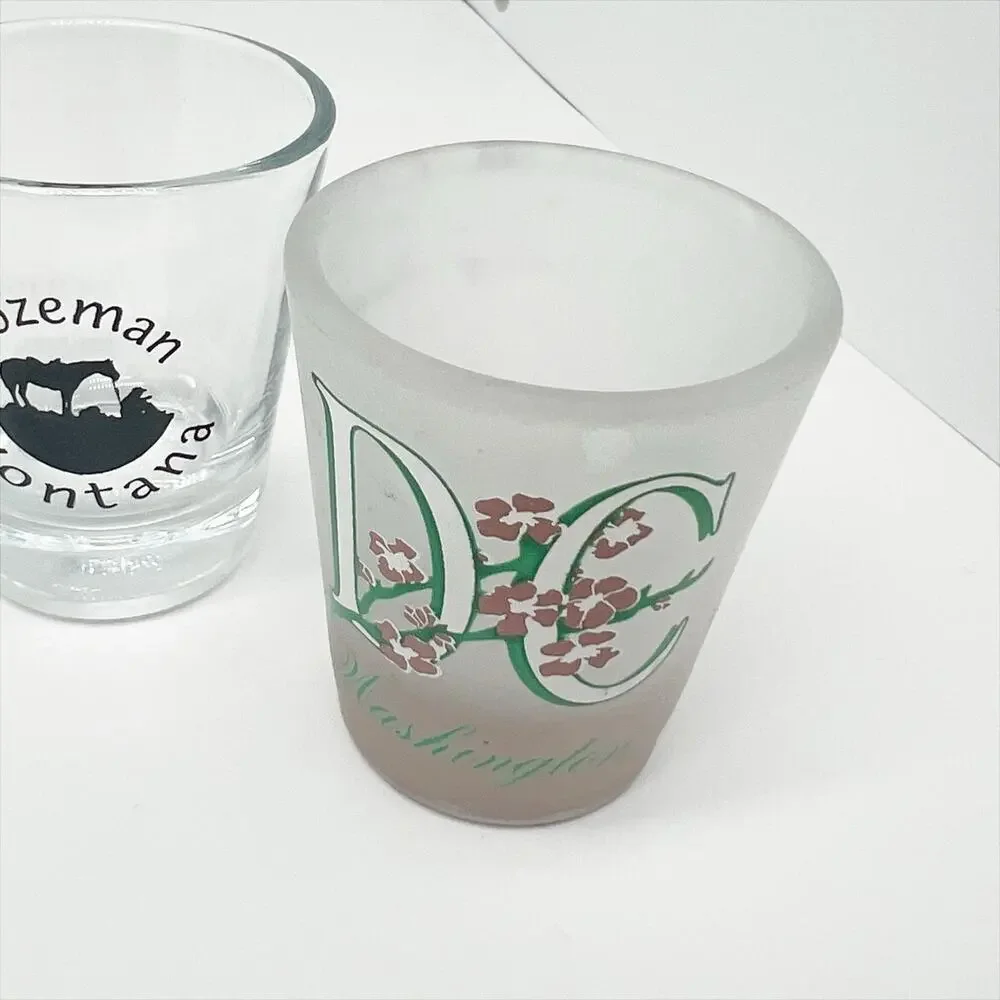 Lot of 7 Collectible US Souvenir Shot Glasses - States, Cities, Attractions